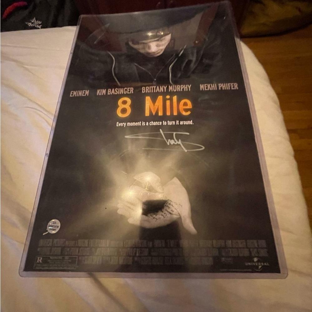 8 Mile Movie Poster signed by slim shady